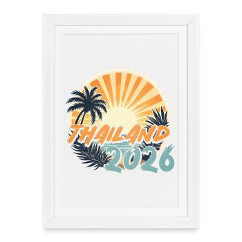 Thaïlande 2026 - Affiche encadrée (27 × 37 cm) - blanc - Devant