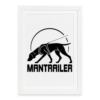 German Shorthair MANTRAILER Search Dogs Dog - Framed poster (27 × 37 cm) - white - Front