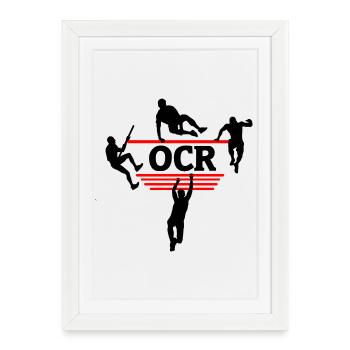 Force OCR – Conception de la focalisation des obstacles - Affiche encadrée (27 × 37 cm) - blanc - Devant