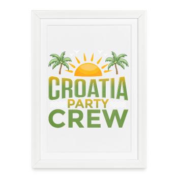 Équipe de fête en Croatie - Affiche encadrée (27 × 37 cm) - blanc - Devant