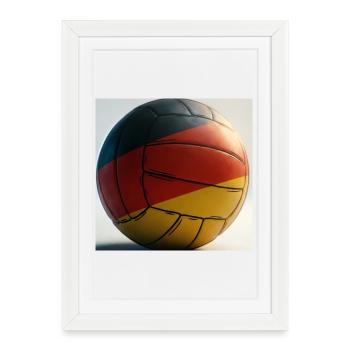 Illustration du bal du drapeau allemand - Affiche encadrée (27 × 37 cm) - blanc - Devant