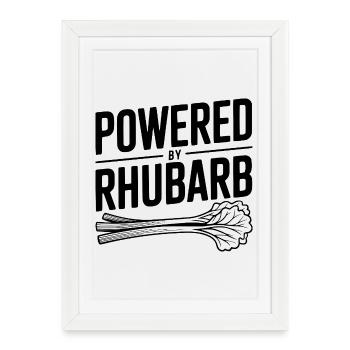 Powered By Rhubarb - Framed poster (27 × 37 cm) - white - Front