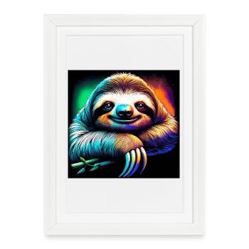 sloth - Framed poster (27 × 37 cm) - white - Front