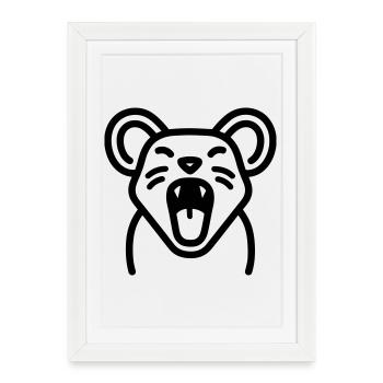 souris - Affiche encadrée (27 × 37 cm) - blanc - Devant