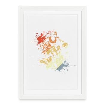 Basketteur - Affiche encadrée (27 × 37 cm) - blanc - Devant