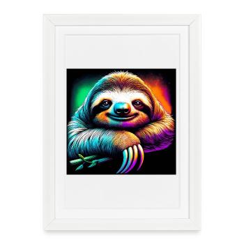 paresse - Affiche encadrée (27 × 37 cm) - blanc - Devant
