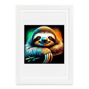 sloth - Framed poster (27 × 37 cm) - white - Front