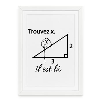 Find x - Framed poster (27 × 37 cm) - white - Front