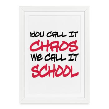 school - Framed poster (27 × 37 cm) - white - Front