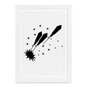 rockets rockets new year - Framed poster (27 × 37 cm) - white - Front