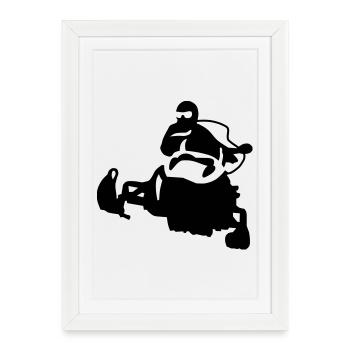 snowmobile_1 - Framed poster (27 × 37 cm) - white - Front