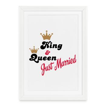 mariage - Affiche encadrée (27 × 37 cm) - blanc - Devant
