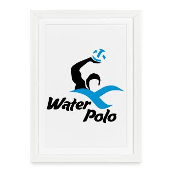 water-polo - Affiche encadrée (27 × 37 cm) - blanc - Devant