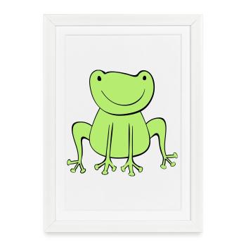 frog - Framed poster (27 × 37 cm) - white - Front