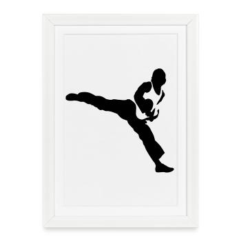 taekwondo - Affiche encadrée (27 × 37 cm) - blanc - Devant