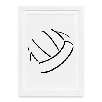 Volleyball Ball - Affiche encadrée (27 × 37 cm) - blanc - Devant