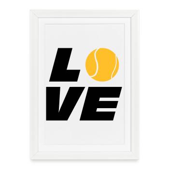 Tennis - Affiche encadrée (27 × 37 cm) - blanc - Devant