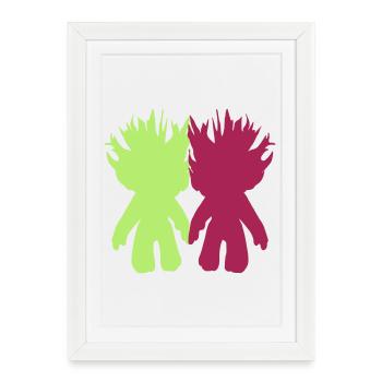Trolle Für Immer - Affiche encadrée (27 × 37 cm) - blanc - Devant