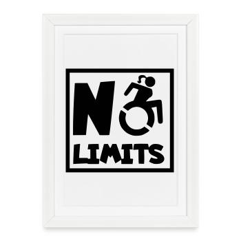 No limits for this lady in a wheelchair # - Framed poster (27 × 37 cm) - white - Front