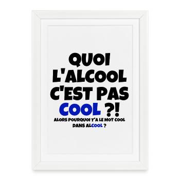alcool, alcool humour, buveur de compétition - Affiche encadrée (27 × 37 cm) - blanc - Devant