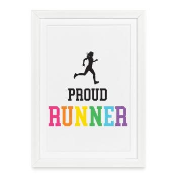 Fier coureur LGBT - Affiche encadrée (27 × 37 cm) - blanc - Devant