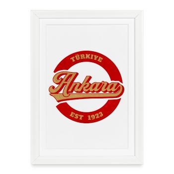 Ankara Vintage Logo Est 1923 - Affiche encadrée (27 × 37 cm) - blanc - Devant