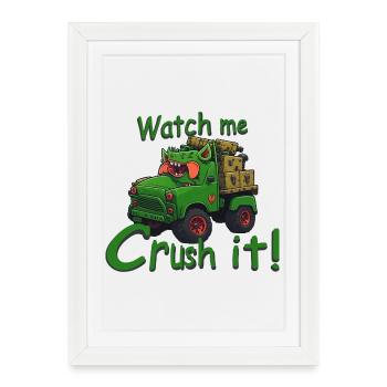 Monster Monster Truck - Affiche encadrée (27 × 37 cm) - blanc - Devant
