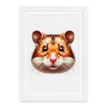 Hamster - Affiche encadrée (27 × 37 cm) - blanc - Devant
