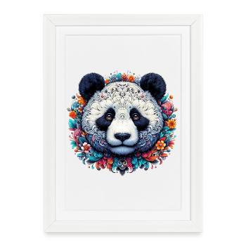 Panda - Framed poster (27 × 37 cm) - white - Front