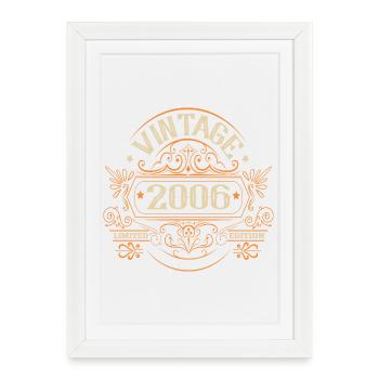 Anniversaire Vintage 2006 Edition Limitée - Affiche encadrée (27 × 37 cm) - blanc - Devant