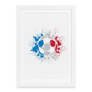 Logo de l’équipe de football de France Soccer Explosion - Affiche encadrée (27 × 37 cm) - blanc - Devant