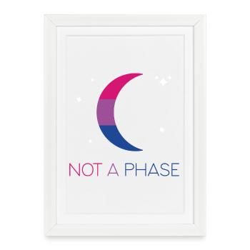 Mois de la fierté LGBTQ - Pas une phase - Bisexuel - Affiche encadrée (27 × 37 cm) - blanc - Devant