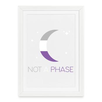Mois de la fierté LGBTQ - Pas une phase - Asexuel - Affiche encadrée (27 × 37 cm) - blanc - Devant