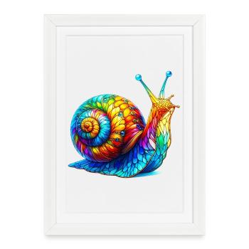 Snail - Framed poster (27 × 37 cm) - white - Front