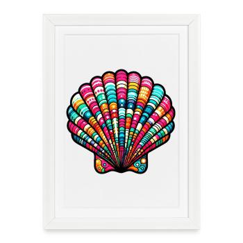 Shell - Framed poster (27 × 37 cm) - white - Front
