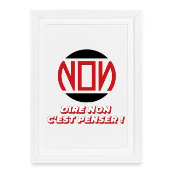 Say no - Framed poster (27 × 37 cm) - white - Front