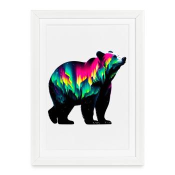 Bear - Framed poster (27 × 37 cm) - white - Front