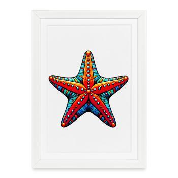 Starfish - Framed poster (27 × 37 cm) - white - Front
