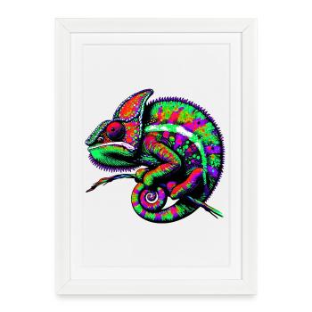 Chameleon - Framed poster (27 × 37 cm) - white - Front