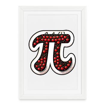 Pi Day Motif Math Fans Teachers Students - Framed poster (27 × 37 cm) - white - Front