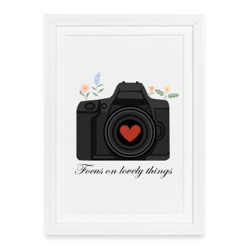 Camera Love – Design for Photography Lovers - Framed poster (27 × 37 cm) - white - Front