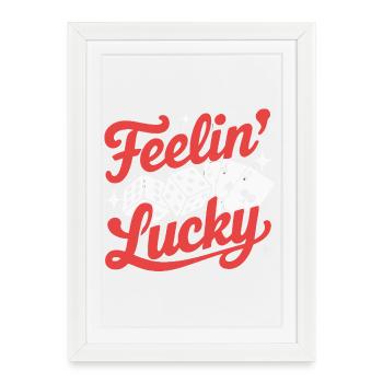 Se sentir chanceux - Affiche encadrée (27 × 37 cm) - blanc - Devant