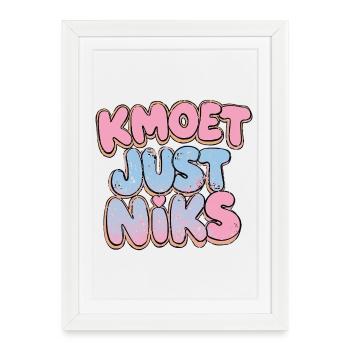 I JUST HAVE NOTHING Cartoon Aesthetic - Framed poster (27 × 37 cm) - white - Front
