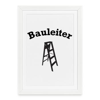 Construction Manager Head Pun Building House Construction Construction Site - Framed poster (27 × 37 cm) - white - Front