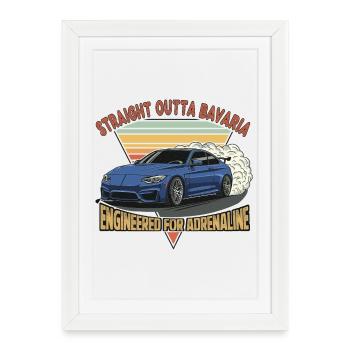 Straight Outta Bavaria - Framed poster (27 × 37 cm) - white - Front