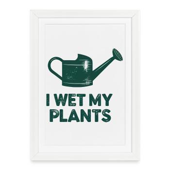 Mouiller mes plantes Arrosage - Affiche encadrée (27 × 37 cm) - blanc - Devant
