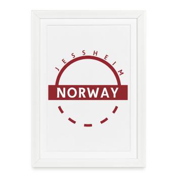 Norway Ring Emblem - Framed poster (27 × 37 cm) - white - Front