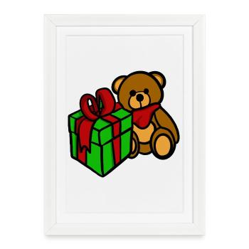 Teddy a un don - Affiche encadrée (27 × 37 cm) - blanc - Devant