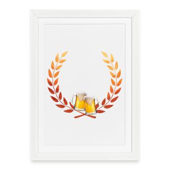 Golden Hop Joy - Framed poster (27 × 37 cm) - white - Front
