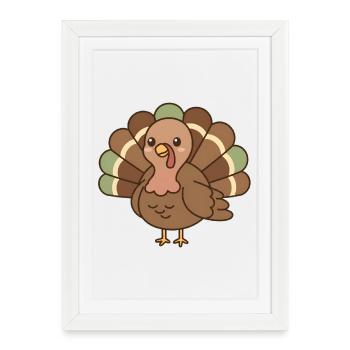 Turkey - Framed poster (27 × 37 cm) - white - Front